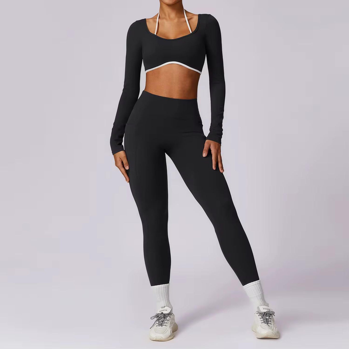 Conjunto yoga de manga larga
